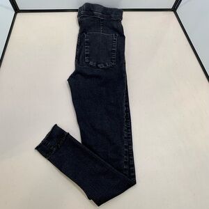 Free People Jeans Adult Size 26 Black Raw Hem Skinny Women